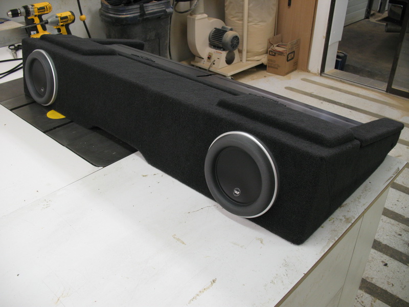 Front Picture Finished amp rack and sub enclosure